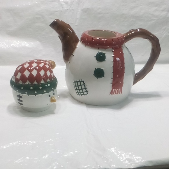 Snow Man tea pot - Picture 2 of 2